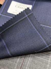 CR6615 CARNET 3-ply Navy Blue Check[Fabric] HOSOI SYOJI Additional Images