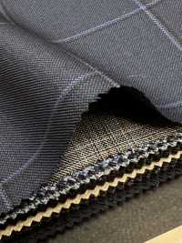 CR6615 CARNET 3-ply Navy Blue Check[Fabric] HOSOI SYOJI Additional Images
