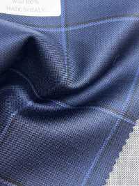 CR6615 CARNET 3-ply Navy Blue Check[Fabric] HOSOI SYOJI Additional Images