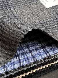 CR6617 CARNET 3-ply Gray X Navy Blue Check[Fabric] HOSOI SYOJI Additional Images