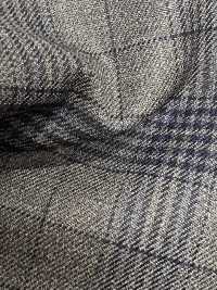 CR6617 CARNET 3-ply Gray X Navy Blue Check[Fabric] HOSOI SYOJI Additional Images