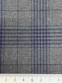 CR6617 CARNET 3-ply Gray X Navy Blue Check[Fabric] HOSOI SYOJI Additional Images