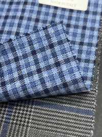 CR6618 CARNET Saxe Check[Fabric] HOSOI SYOJI Additional Images