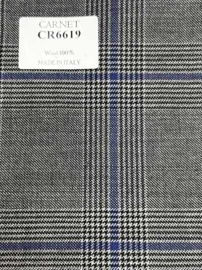 CR6619 CARNET Gray X Blue Check