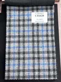 CR6620 CARNET Gray X Blue Check[Fabric] HOSOI SYOJI Additional Images