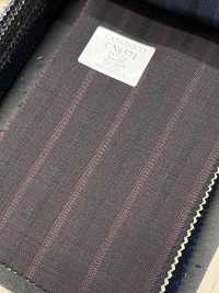 CN6571 CANONICO Super110's Burgundy Stripe[Fabric] HOSOI SYOJI Additional Images
