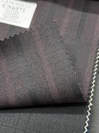 CN6571 CANONICO Super110's Burgundy Stripe[Fabric] HOSOI SYOJI Additional Images