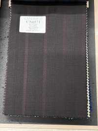 CN6571 CANONICO Super110's Burgundy Stripe[Fabric] HOSOI SYOJI Additional Images
