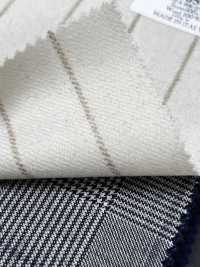 CN6576 CANONICO Super110's Ivory × Beige Stripe[Fabric] HOSOI SYOJI Additional Images