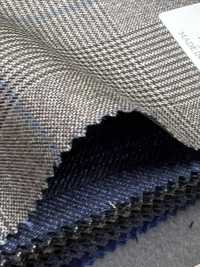 CN5572 CANONICO Super110's Brown × Blue Check[Fabric] HOSOI SYOJI Additional Images