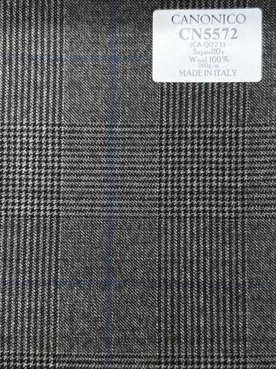 CN5572 CANONICO Super110's Brown × Blue Check