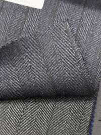 CN5580 CANONICO Super110's Navy Blue × Brown Stripe[Fabric] HOSOI SYOJI Additional Images