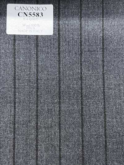 CN5583 CANONICO Super 110's Gray X Brown Stripe