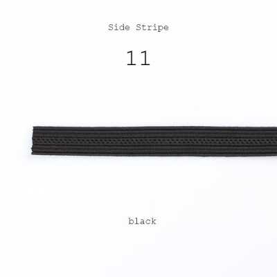 11 Rayon 100% Side Stripe Tape, Viscose Stripe Edging, 9mm Width, Black