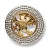 918 Japan-made Metal Button For Suits And Jackets, Hawk Motif, Gold/Silver