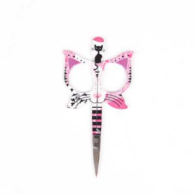 98546 4 Colors Of Small Scissors With Cat Pattern (BOHIN)