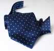 AS-602 Domestic Silk Ascot Tie Dot Pattern Blue