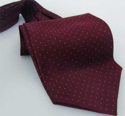 AS-922 Made In Japan Silk Ascot Tie Pin Dot Maroon