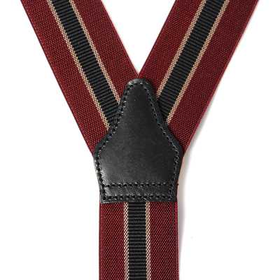 AT-2266-WI Albert Thurston Suspenders Striped 35MM Wine[Formal Accessories] ALBERT THURSTON Sub Photo