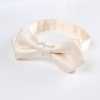 BFK-203 Premium Material Silk-Faced Pointed Bow Tie, Off-White