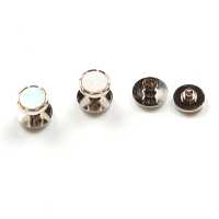 CB-3 Formal Cufflinks And Studs Set, Mother Of Pearl Shell Gold And Silver Round[Formal Accessories] Yamamoto(EXCY) Sub Photo