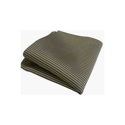 Made In Japan Jacquard Pocket Square, Stripe Pattern, Gold