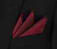 CF-302 Japanese-Made Silk Pocket Square, Komon Pattern, Maroon
