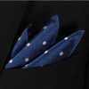 CF-602 Japanese-made 100% Silk Pocket Square, Dot Pattern, Blue