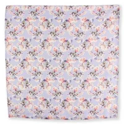 CF-ROSE-PU Silk Print Handkerchief Rose Purple