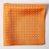 CFD-7OR Dot Print Silk Pocket Square Orange