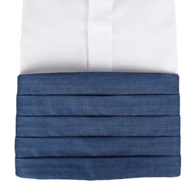 CM-D01 Pima Cotton Denim Cummerbund Blue