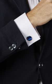 E-4-C Color Coating Shell Cufflinks Navy Blue[Formal Accessories] Yamamoto(EXCY) Sub Photo