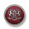 EX252 Japanese-made Metal Button For Suits And Jackets, Silver/red