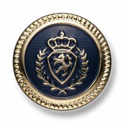 EX263 Made In Japan Metal Buttons For Suits And Jackets, Gold/Navy