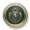 EX267 Made In Japan Metal Buttons For Suits And Jackets, Gold/green