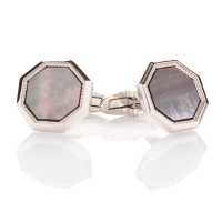G-2 Formal Cufflinks And Studs Set, Mother Of Pearl Shell Silver Octagonal[Formal Accessories] Yamamoto(EXCY) Sub Photo