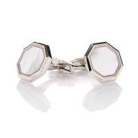 G-3 Formal Cufflinks And Studs Set, Mother Of Pearl Shell Silver Octagonal[Formal Accessories] Yamamoto(EXCY) Sub Photo