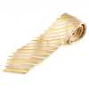 HVN-07 Handmade Tie Using VANNERS Fabric, Striped, Gold