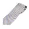 HVN-19 Handmade Necktie, Glen Check Pattern, Light Gray, Made With VANNERS Fabric