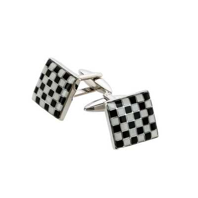 M-1 Square Cufflinks Black & White