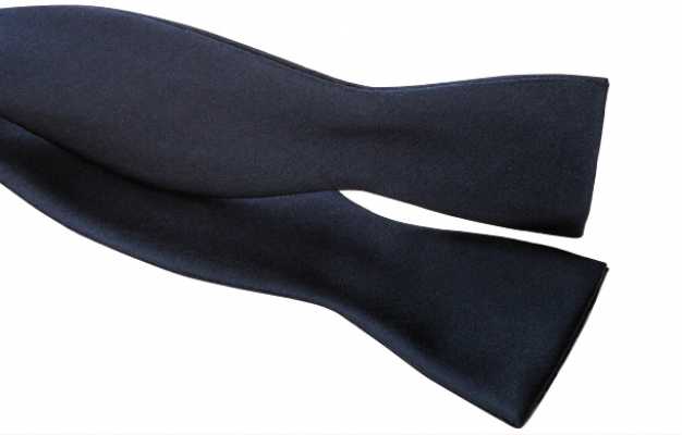 MT-107 Premium-material Hand-tied Bow Tie, Navy