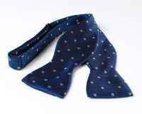 MT-602 Domestic Silk Hand-knot Bow Tie Polka Dot Pattern Blue[Formal Accessories] Yamamoto(EXCY) Sub Photo