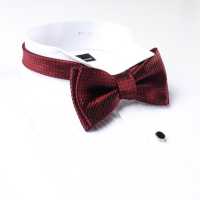 MT-987 Domestic Silk Hand-knot Bow Tie Moss Stitch Pattern Wine Red[Formal Accessories] Yamamoto(EXCY) Sub Photo