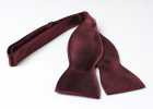 MT-987 Domestic Silk Hand-knot Bow Tie Moss Stitch Pattern Wine Red
