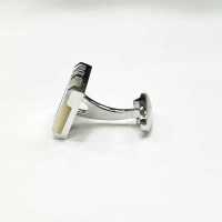 N-3 Japanese Cufflinks Regimental White Mother Of Pearl Shell[Formal Accessories] Yamamoto(EXCY) Sub Photo