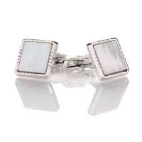 P-3 Pure Silver Formal Cufflinks And Studs Set, Mother Of Pearl Shell Silver Square Shape[Formal Accessories] Yamamoto(EXCY) Sub Photo