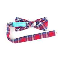 RBF-01 Made In The UK Ringhart Textile Used Plaid Red / Navy Blue Bow Tie[Formal Accessories] Yamamoto(EXCY) Sub Photo