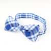 RBF-02 Blue Checked Bow Tie Made From British Ringhart Textile
