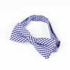 RBF-04 Made In The UK Ringhart Textile Used Plaid Navy Blue Bow Tie