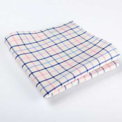 RCF-4072-09 Handkerchief Made With British-made Ringhart Fabric, Tattersall Pattern, Beige/pink
